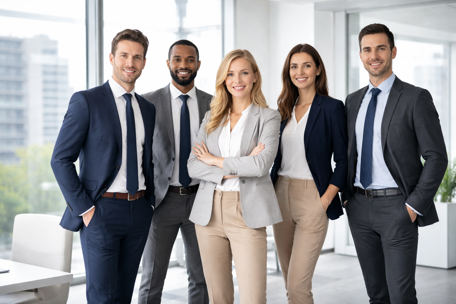 Ofis ortaminda cekilmis profesyonel kurumsal ekip fotografi